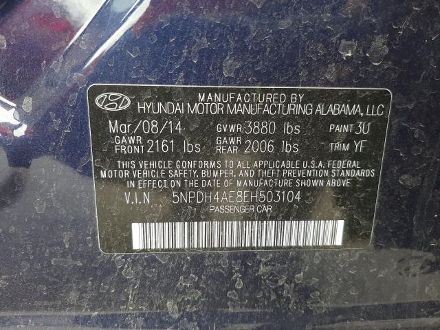 Photo 9 VIN: 5NPDH4AE8EH503104 - HYUNDAI ELANTRA SE 