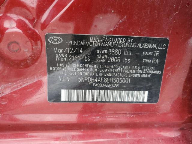 Photo 11 VIN: 5NPDH4AE8EH505001 - HYUNDAI ELANTRA SE 