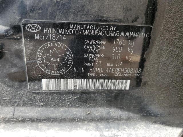 Photo 11 VIN: 5NPDH4AE8EH508108 - HYUNDAI ELANTRA SE 