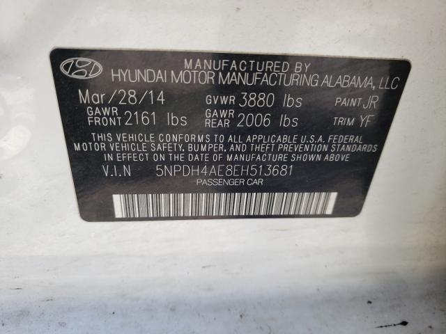 Photo 9 VIN: 5NPDH4AE8EH513681 - HYUNDAI ELANTRA SE 