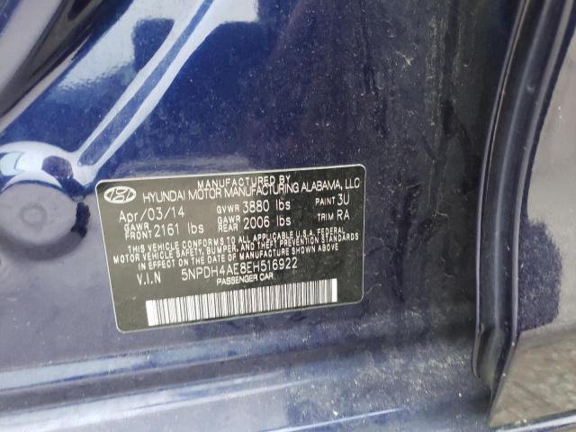 Photo 11 VIN: 5NPDH4AE8EH516922 - HYUNDAI ELANTRA SE 