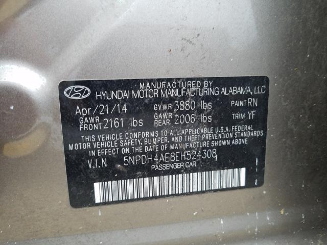 Photo 9 VIN: 5NPDH4AE8EH524308 - HYUNDAI ELANTRA SE 