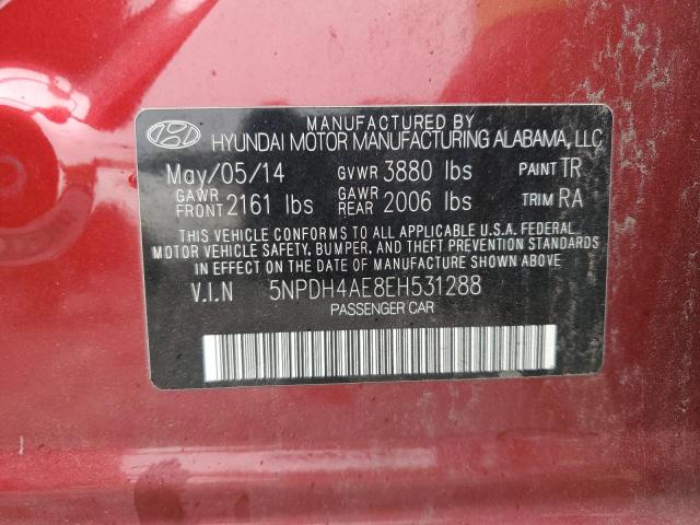 Photo 11 VIN: 5NPDH4AE8EH531288 - HYUNDAI ELANTRA SE 