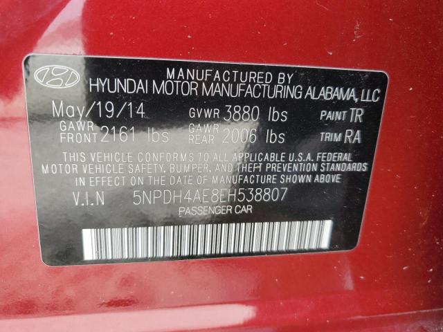 Photo 11 VIN: 5NPDH4AE8EH538807 - HYUNDAI ELANTRA 