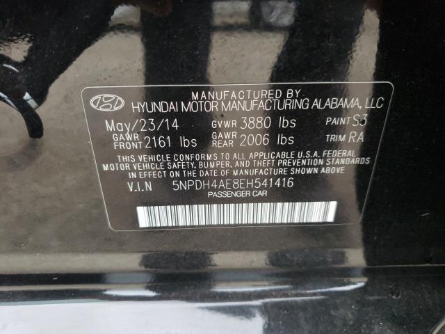 Photo 9 VIN: 5NPDH4AE8EH541416 - HYUNDAI ELANTRA SE 