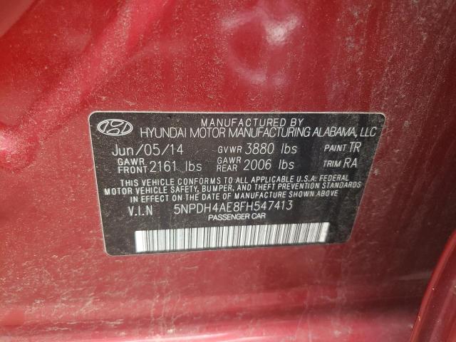 Photo 12 VIN: 5NPDH4AE8FH547413 - HYUNDAI ELANTRA SE 