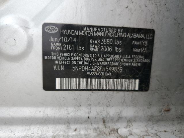 Photo 11 VIN: 5NPDH4AE8FH549839 - HYUNDAI ELANTRA SE 