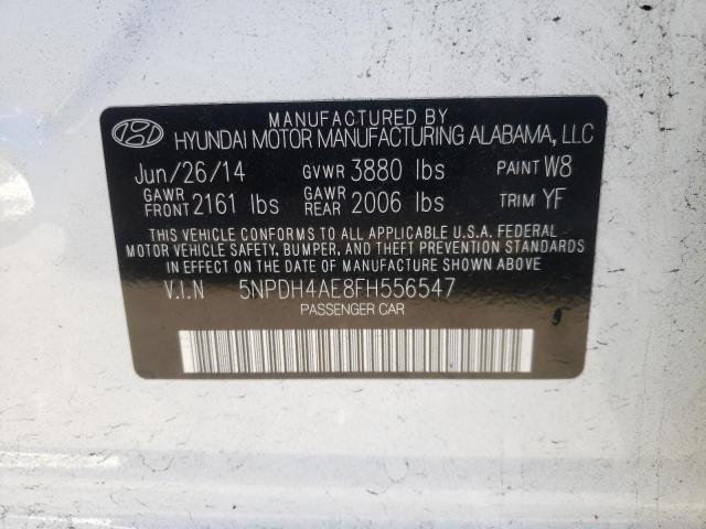 Photo 9 VIN: 5NPDH4AE8FH556547 - HYUNDAI ELANTRA SE 