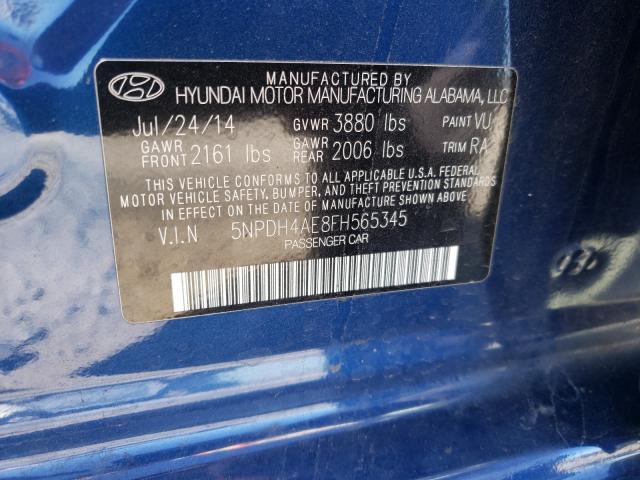 Photo 9 VIN: 5NPDH4AE8FH565345 - HYUNDAI ELANTRA SE 