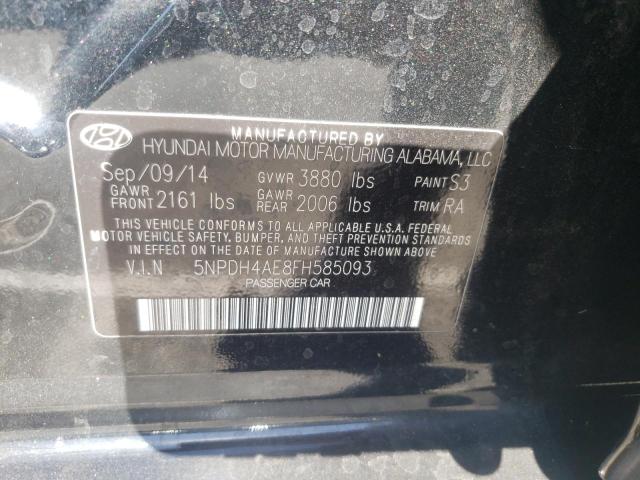 Photo 9 VIN: 5NPDH4AE8FH585093 - HYUNDAI ELANTRA SE 