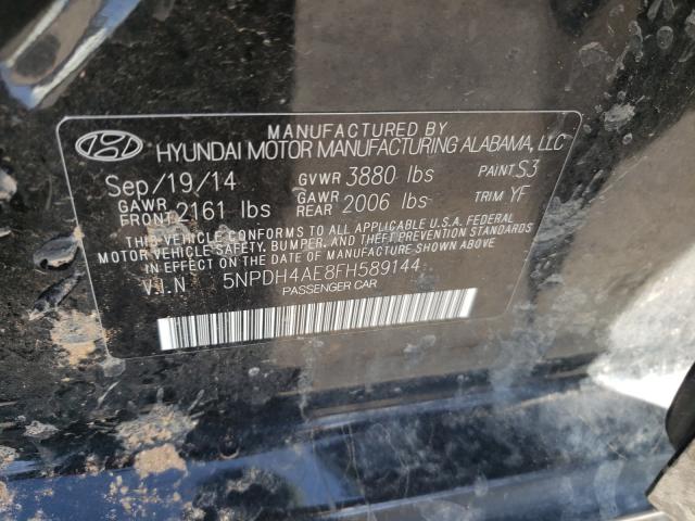 Photo 9 VIN: 5NPDH4AE8FH589144 - HYUNDAI ELANTRA SE 