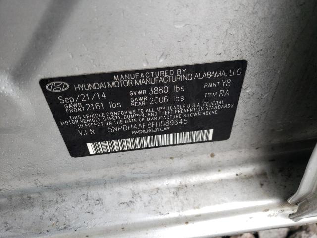 Photo 11 VIN: 5NPDH4AE8FH589645 - HYUNDAI ELANTRA SE 