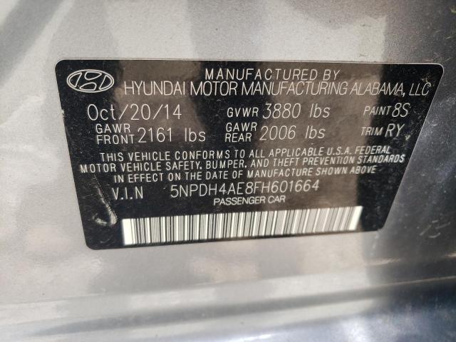 Photo 9 VIN: 5NPDH4AE8FH601664 - HYUNDAI ELANTRA SE 