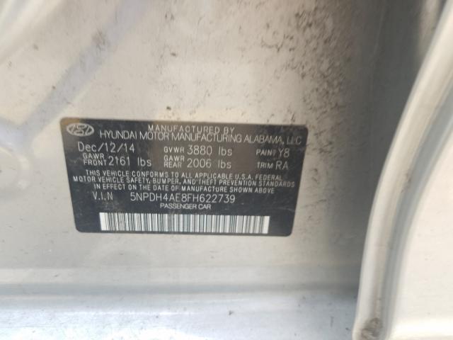 Photo 9 VIN: 5NPDH4AE8FH622739 - HYUNDAI ELANTRA SE 