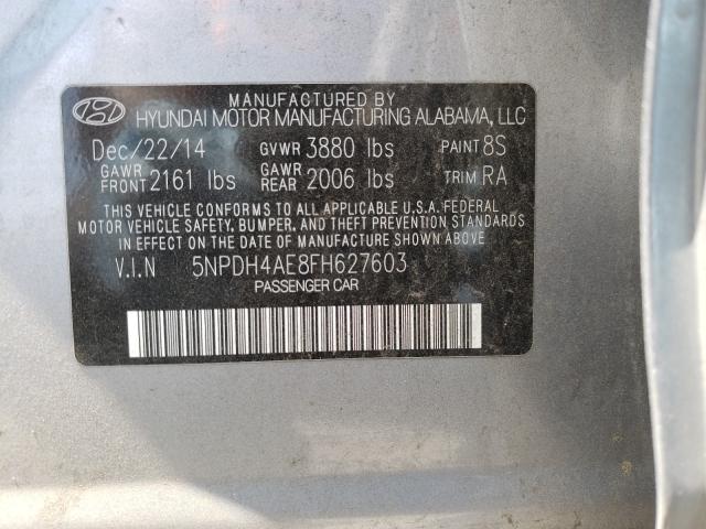 Photo 9 VIN: 5NPDH4AE8FH627603 - HYUNDAI ELANTRA 