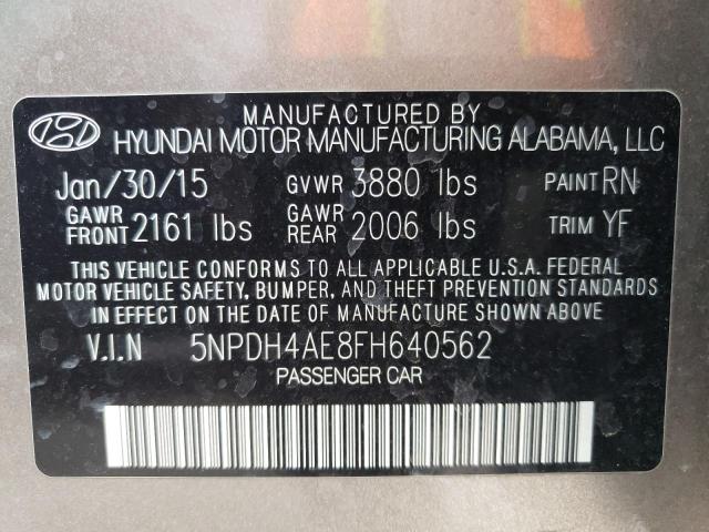 Photo 9 VIN: 5NPDH4AE8FH640562 - HYUNDAI ELANTRA SE 