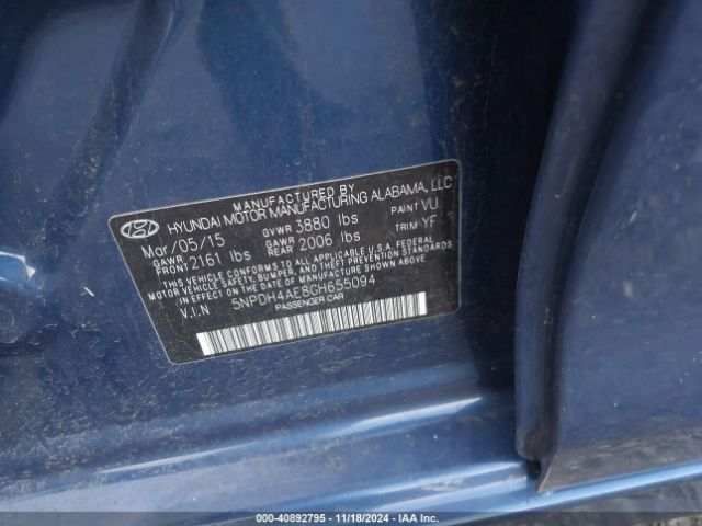 Photo 8 VIN: 5NPDH4AE8GH655094 - HYUNDAI ELANTRA 