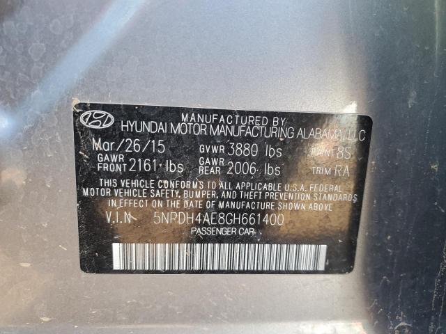 Photo 11 VIN: 5NPDH4AE8GH661400 - HYUNDAI ELANTRA SE 