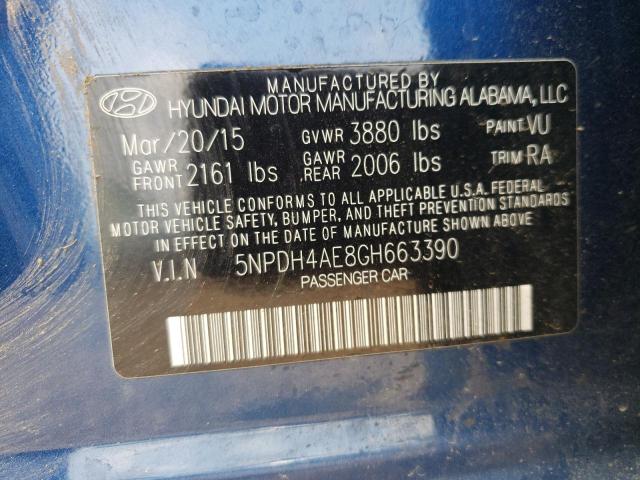 Photo 11 VIN: 5NPDH4AE8GH663390 - HYUNDAI ELANTRA 