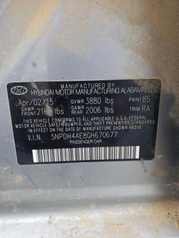 Photo 11 VIN: 5NPDH4AE8GH670677 - HYUNDAI ELANTRA SE 