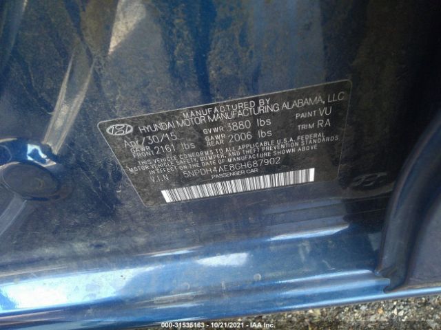 Photo 8 VIN: 5NPDH4AE8GH687902 - HYUNDAI ELANTRA 