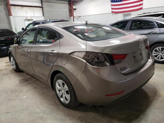 Photo 2 VIN: 5NPDH4AE8GH688273 - HYUNDAI ELANTRA SE 