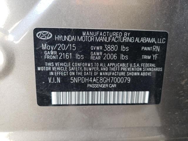 Photo 11 VIN: 5NPDH4AE8GH700079 - HYUNDAI ELANTRA 