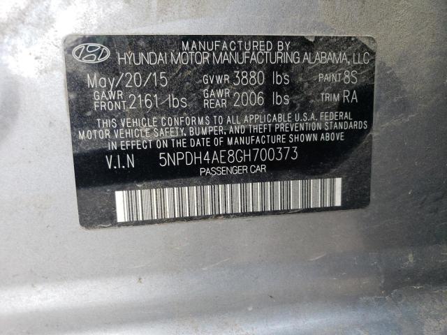 Photo 12 VIN: 5NPDH4AE8GH700373 - HYUNDAI ELANTRA 