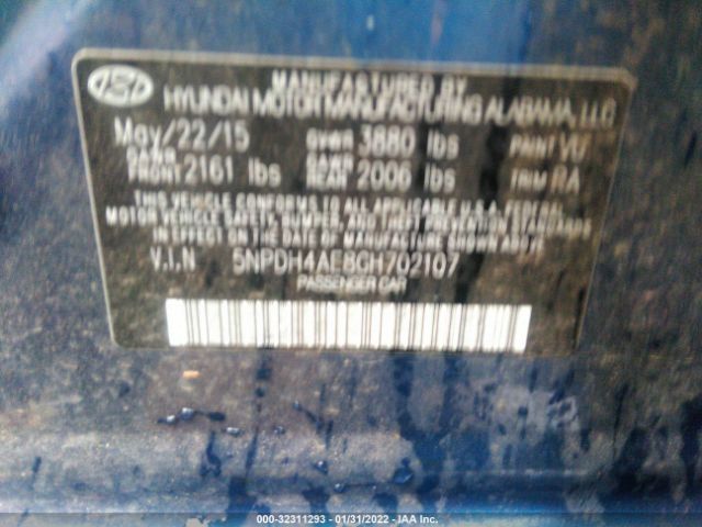 Photo 8 VIN: 5NPDH4AE8GH702107 - HYUNDAI ELANTRA 