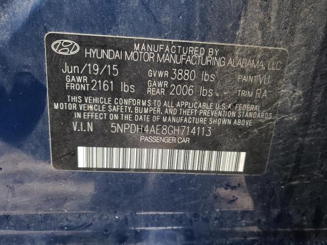 Photo 12 VIN: 5NPDH4AE8GH714113 - HYUNDAI ELANTRA SE 