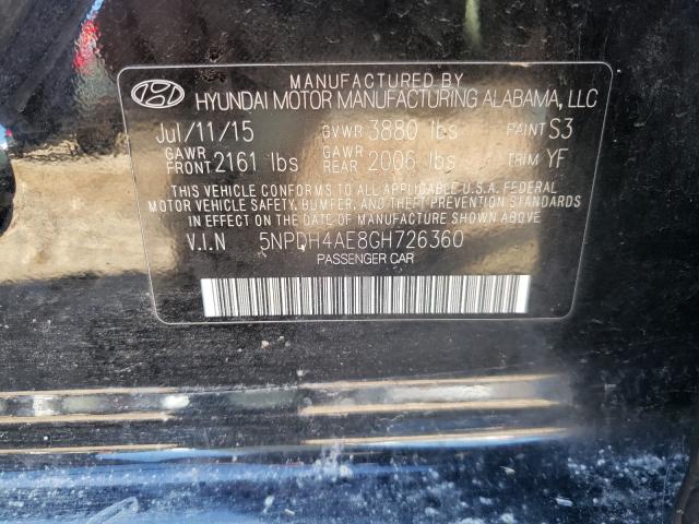 Photo 9 VIN: 5NPDH4AE8GH726360 - HYUNDAI ELANTRA SE 