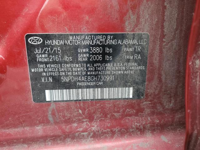 Photo 9 VIN: 5NPDH4AE8GH730991 - HYUNDAI ELANTRA SE 