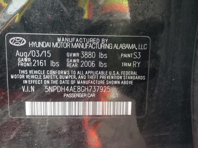 Photo 9 VIN: 5NPDH4AE8GH737925 - HYUNDAI ELANTRA SE 