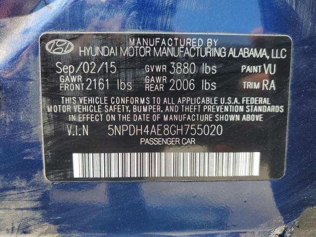 Photo 9 VIN: 5NPDH4AE8GH755020 - HYUNDAI ELANTRA SE 