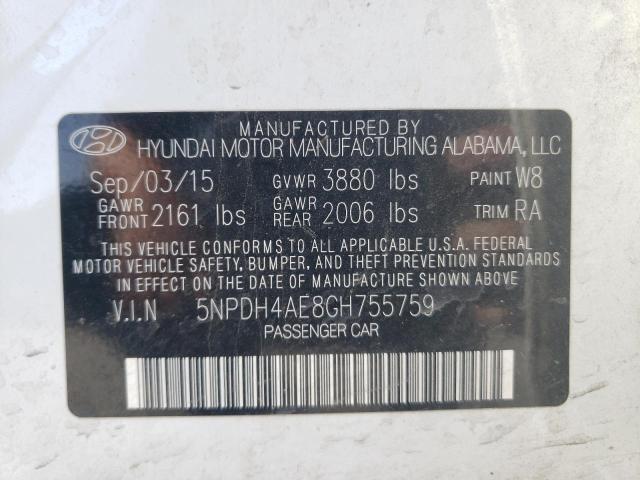 Photo 11 VIN: 5NPDH4AE8GH755759 - HYUNDAI ELANTRA 