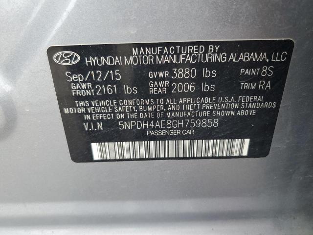 Photo 12 VIN: 5NPDH4AE8GH759858 - HYUNDAI ELANTRA SE 