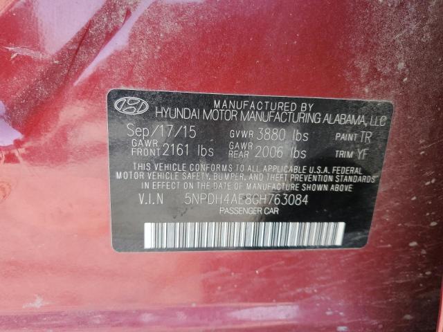 Photo 12 VIN: 5NPDH4AE8GH763084 - HYUNDAI ELANTRA 