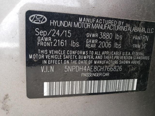 Photo 11 VIN: 5NPDH4AE8GH766826 - HYUNDAI ELANTRA SE 