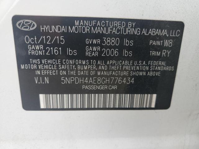 Photo 11 VIN: 5NPDH4AE8GH776434 - HYUNDAI ELANTRA SE 