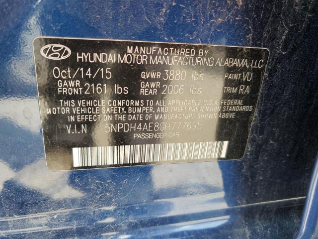 Photo 12 VIN: 5NPDH4AE8GH777695 - HYUNDAI ELANTRA SE 