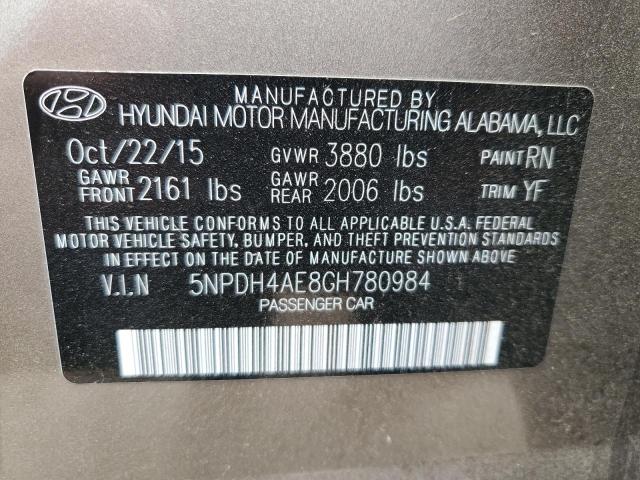 Photo 11 VIN: 5NPDH4AE8GH780984 - HYUNDAI ELANTRA SE 