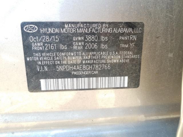 Photo 9 VIN: 5NPDH4AE8GH782766 - HYUNDAI ELANTRA SE 