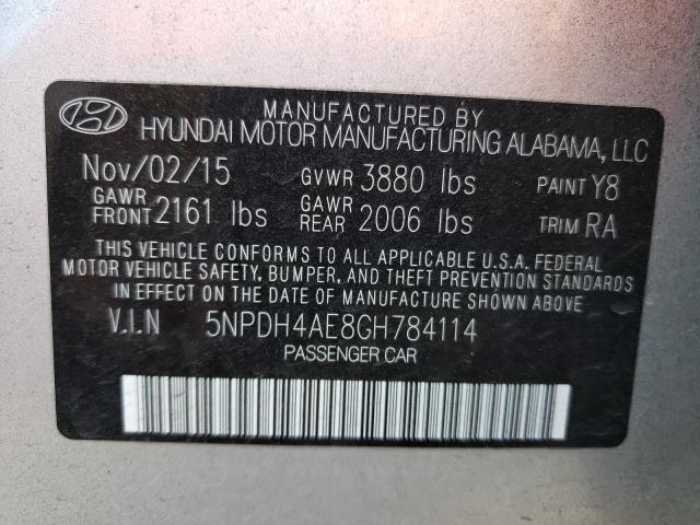 Photo 9 VIN: 5NPDH4AE8GH784114 - HYUNDAI ELANTRA SE 