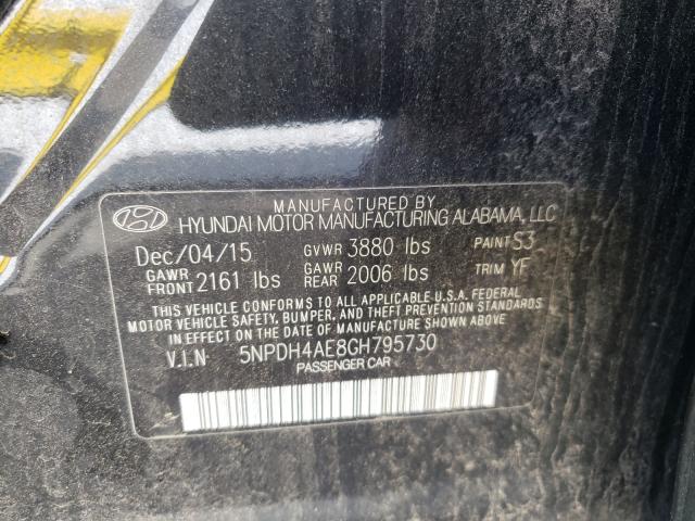 Photo 9 VIN: 5NPDH4AE8GH795730 - HYUNDAI ELANTRA SE 