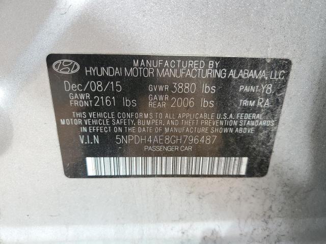 Photo 11 VIN: 5NPDH4AE8GH796487 - HYUNDAI ELANTRA 