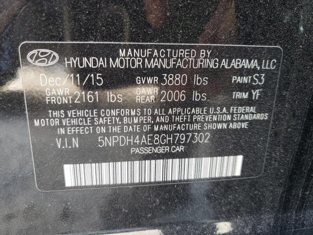 Photo 11 VIN: 5NPDH4AE8GH797302 - HYUNDAI ELANTRA 