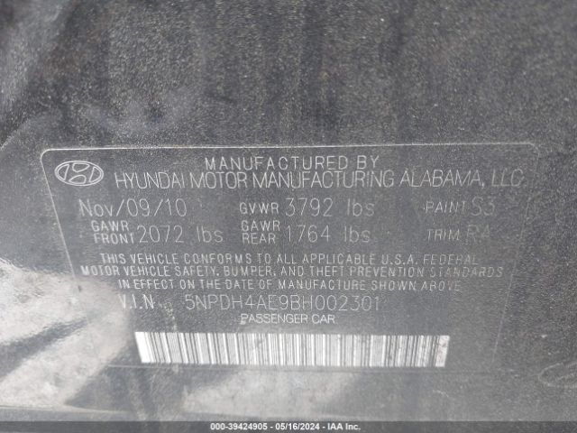 Photo 8 VIN: 5NPDH4AE9BH002301 - HYUNDAI ELANTRA 