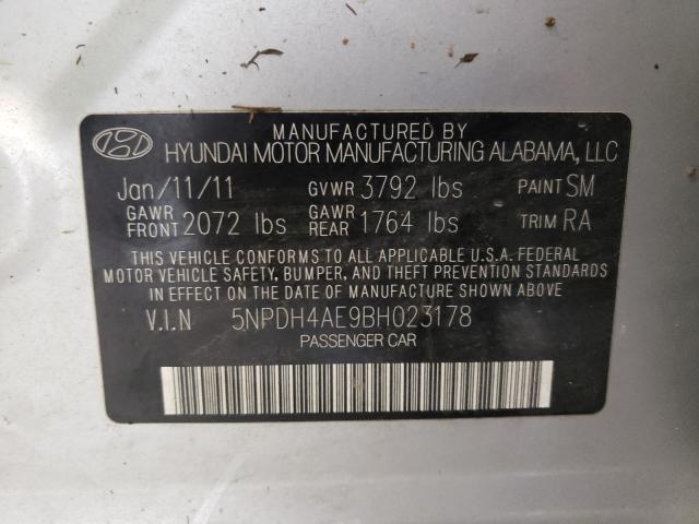 Photo 9 VIN: 5NPDH4AE9BH023178 - HYUNDAI ELANTRA GL 