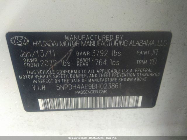 Photo 8 VIN: 5NPDH4AE9BH023861 - HYUNDAI ELANTRA 