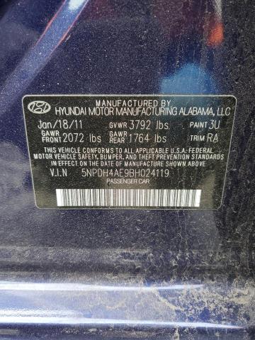 Photo 12 VIN: 5NPDH4AE9BH024119 - HYUNDAI ELANTRA GL 